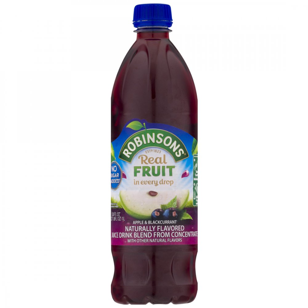 Robinsons Juice Drink Apple & Blackcurrant 33.8oz Bottle Garden Grocer