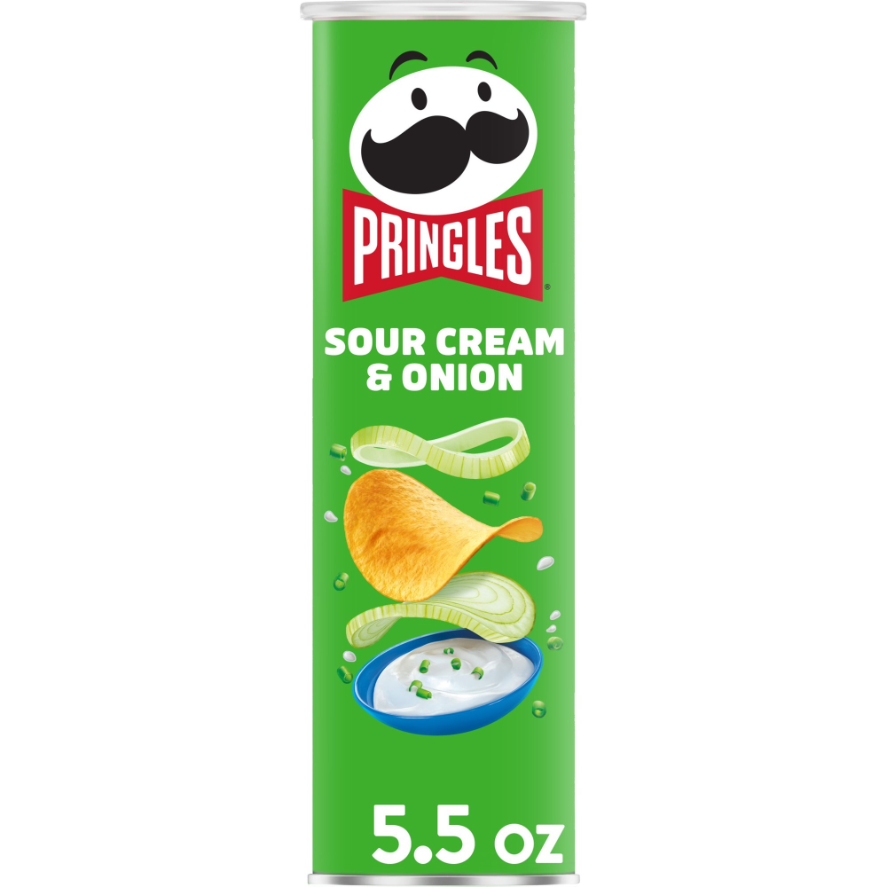 Pringles Potato Crisps Sour Cream & Onion 5.5oz Can