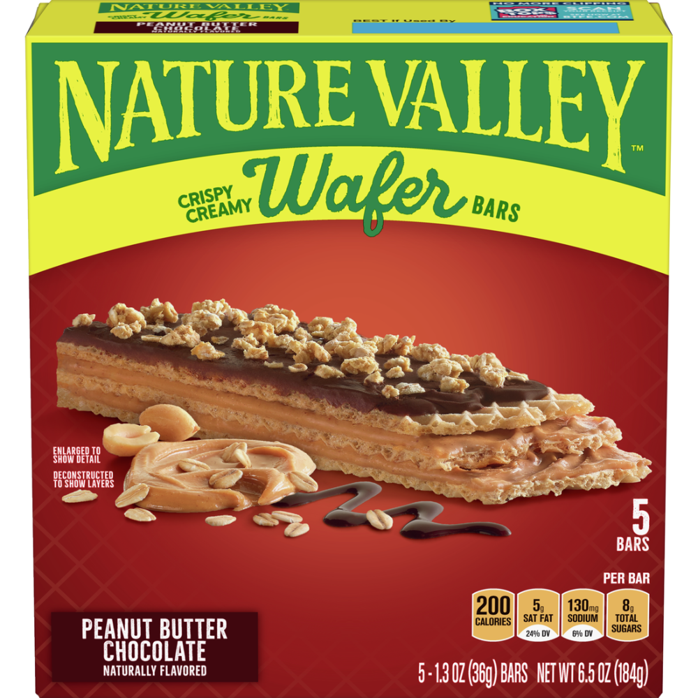 Nature Valley Peanut Butter Chocolate Crispy Creamy Wafer Bar - 6.5oz 5ct
