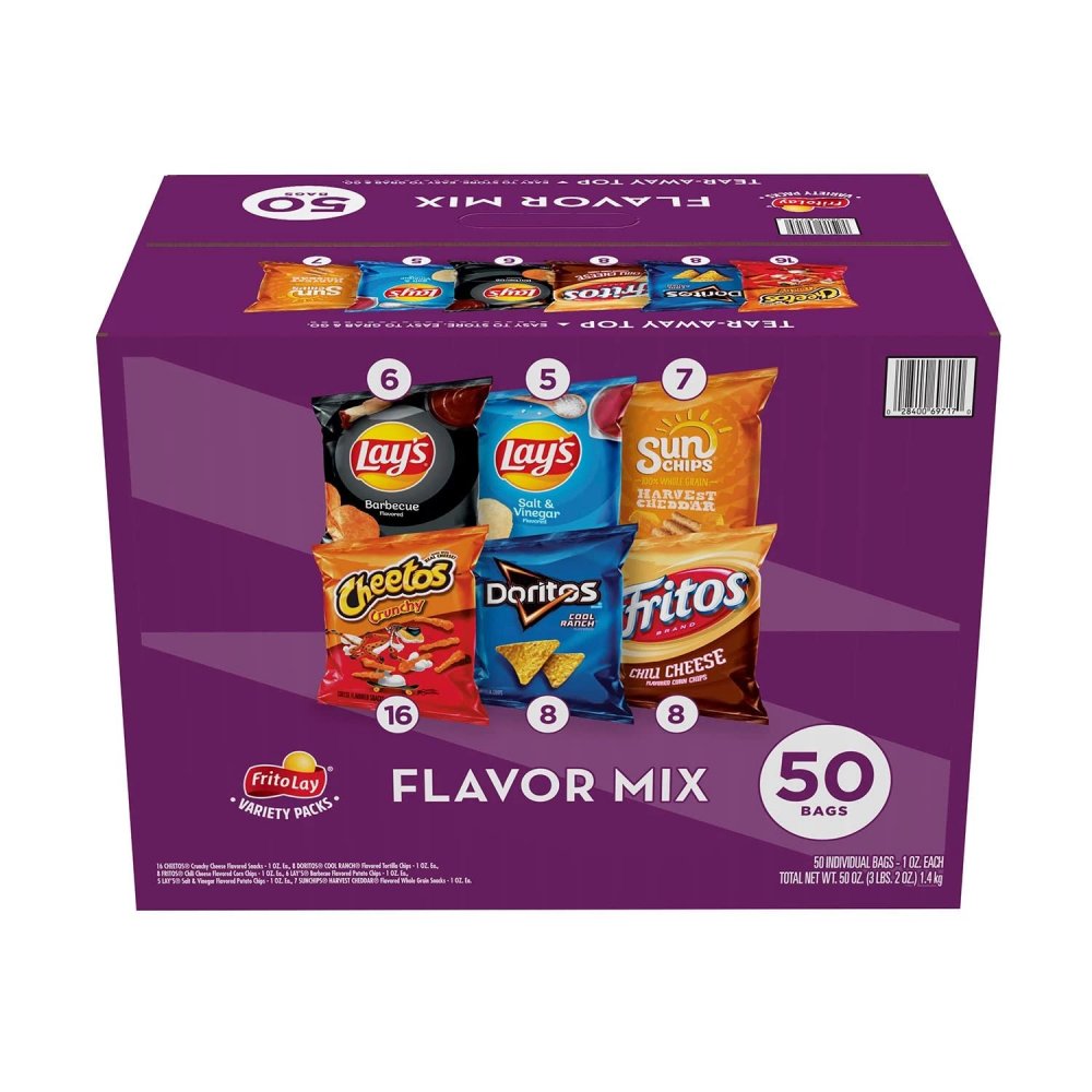 Frito Lay Variety Pack of Snacks and Chips, Flavor Mix, 50 ct. Garden