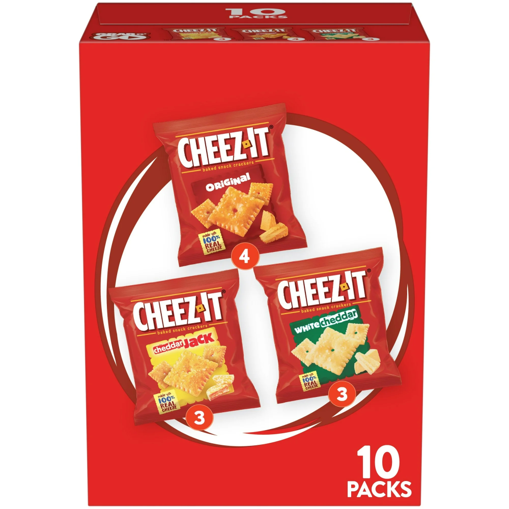 Cheez-It, Baked Snack Cheese Crackers, Variety Pack, 10 Pack 10.12 OZ
