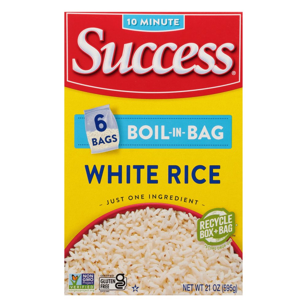 Success BoilInBag Rice White Enriched Long Grain 5.3oz EA 6CT
