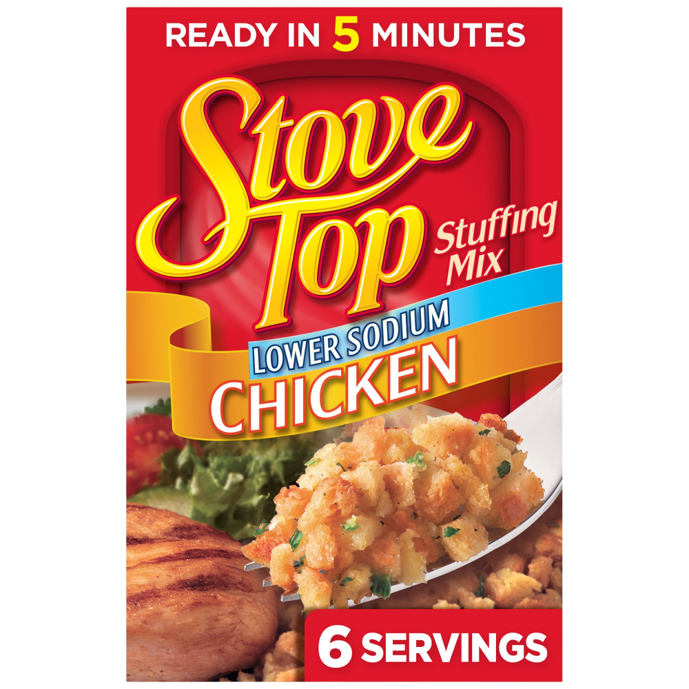 Stove Top Stuffing Mix Lower Sodium Chicken 6oz Box