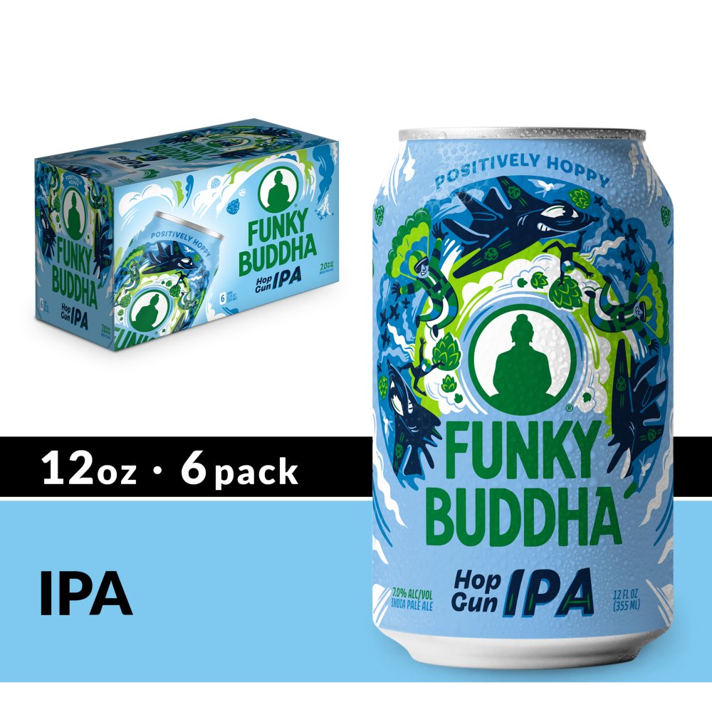 Funky Buddha Hop Gun IPA 6 Pack 12 oz Cans Garden Grocer