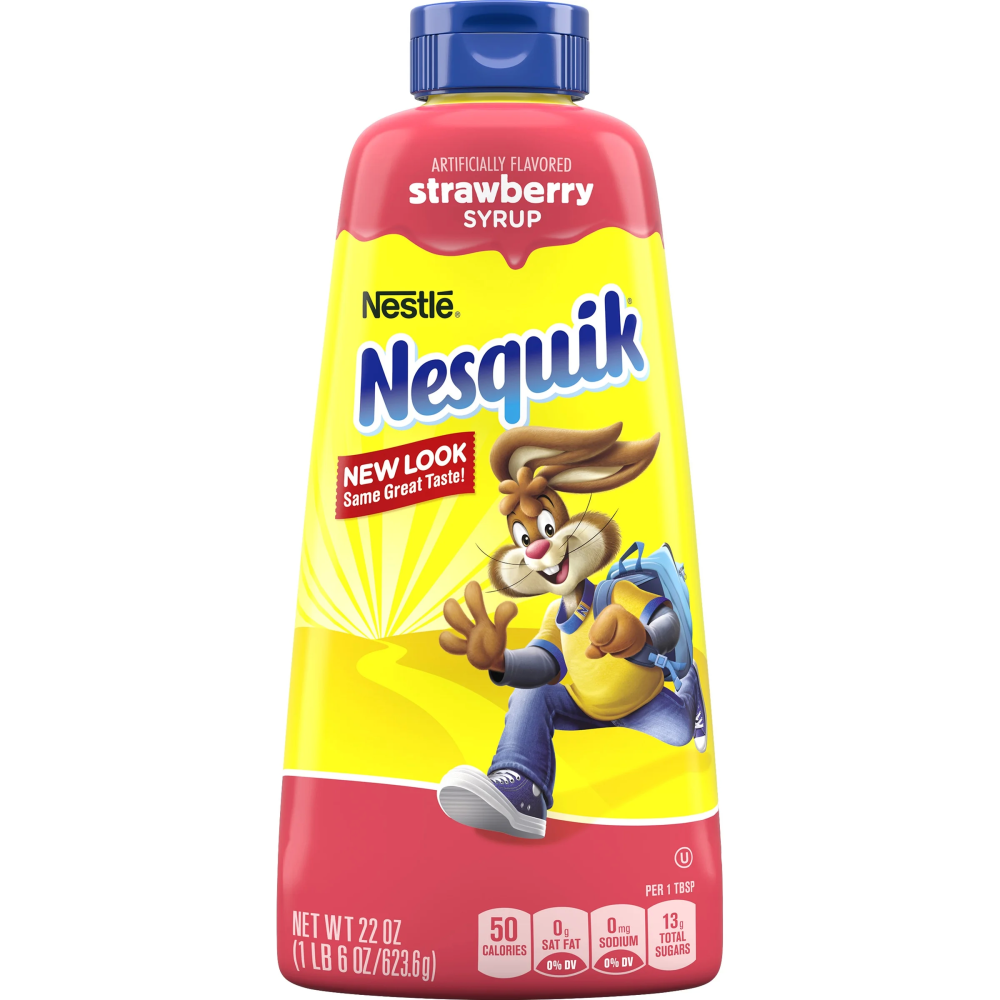 Nesquik Strawberry Flavored Syrup for Milk or Ice Cream  22 Oz
