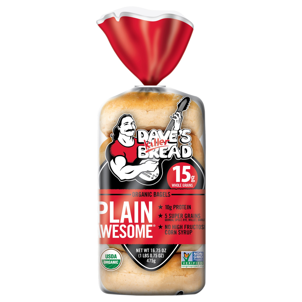 Dave's Killer Bread Plain Organic Bagels 16.75 5ct
