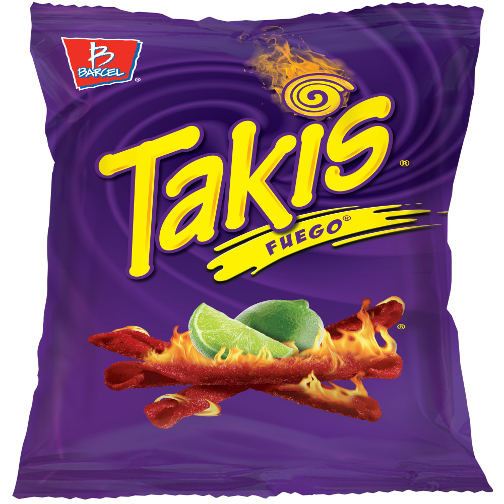 Takis Fuego Rolls Hot Chili Pepper & Lime Flavored Spicy Tortilla Chips, 9.9 Oz 