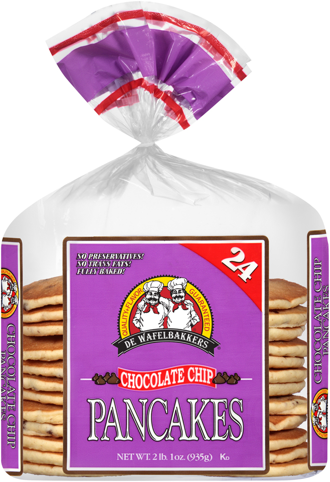De Wafelbakkers Chocolate Chip Pancakes 24 Count 2lbs 1oz