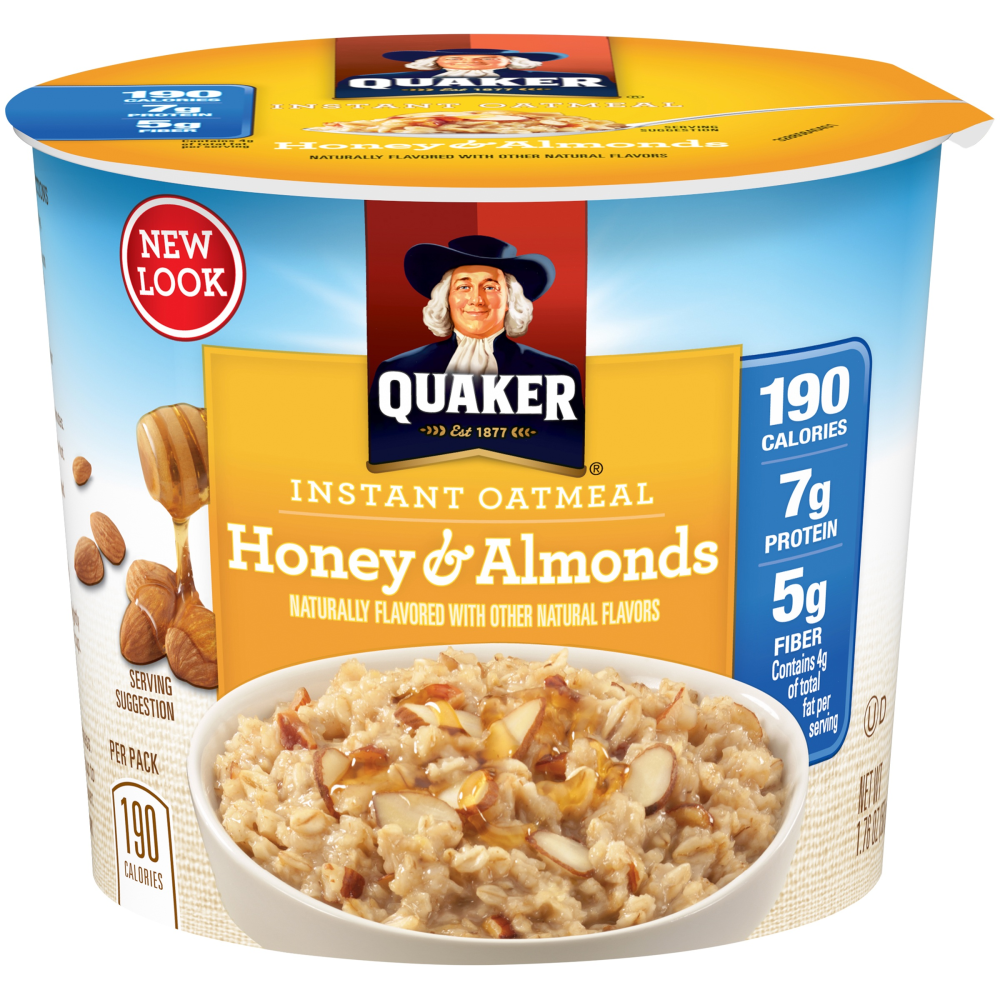 Quaker  Instant Oatmeal  Honey and Almond  1.76 Oz Cup