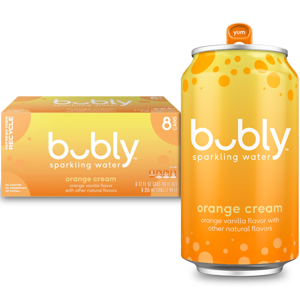 Bubly Orange Creamsicle  Sparkling Water 8pk 12oz cans