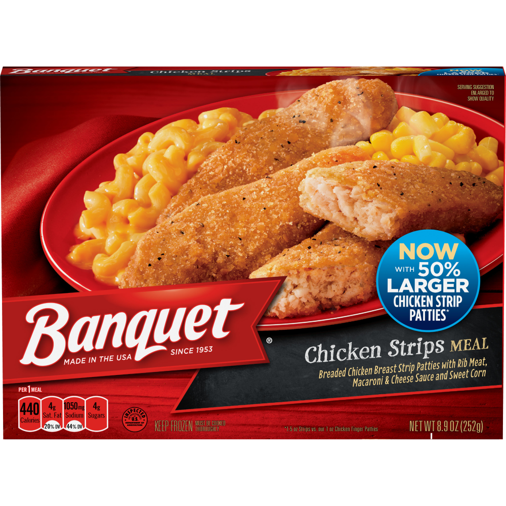 BANQUET Classics Chicken Strips Meal, 8.9 OZ Frozen