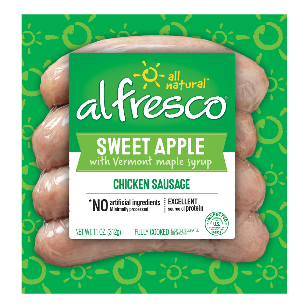 Al Fresco Sweet Apple Fully Cooked Chicken Sausage  11OZ