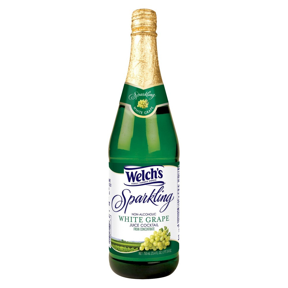 Welch's Sparkling  Non-Alcoholic Sparkling White Grape Juice Cocktail, 25.4 Fl Oz 