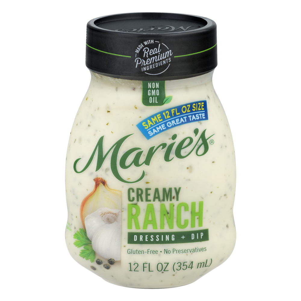 Marie's Creamy Ranch Dressing & Dip Refrigerated 12OZ Jar