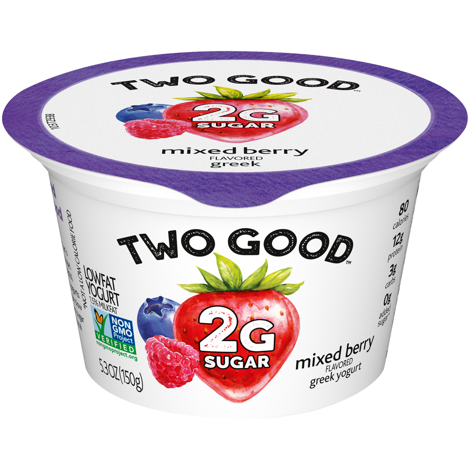 Too Good 2 Gram Mixed Berry Greek Low-Fat Yogurt 5.3 OZ