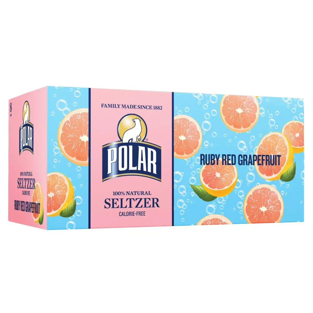 Polar Calorie Free Seltzer - Ruby Red Grapefruit, 8ct 12oz cans