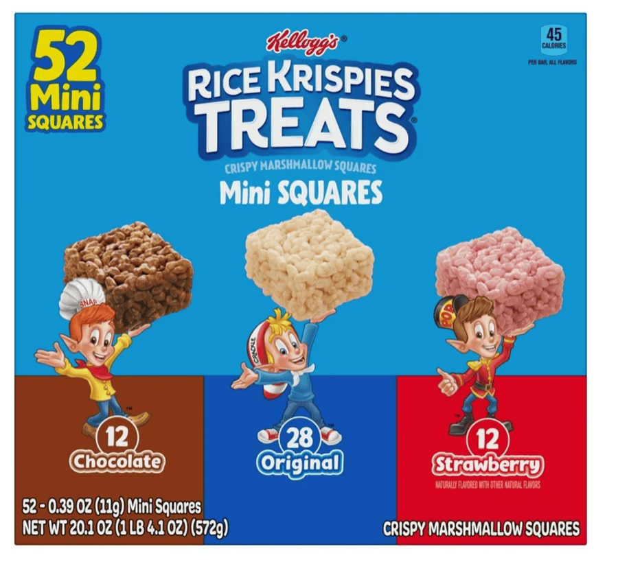 Rice Krispies Treats Variety Pack Chewy Mini Marshmallow Snack Bars  Ready-to-Eat 52 count 20.1oz