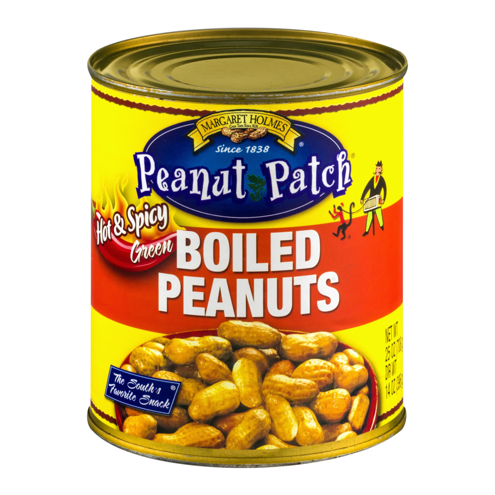 Peanut Patch Hot & Spicy Boiled Canned Peanuts  25 Oz  Can