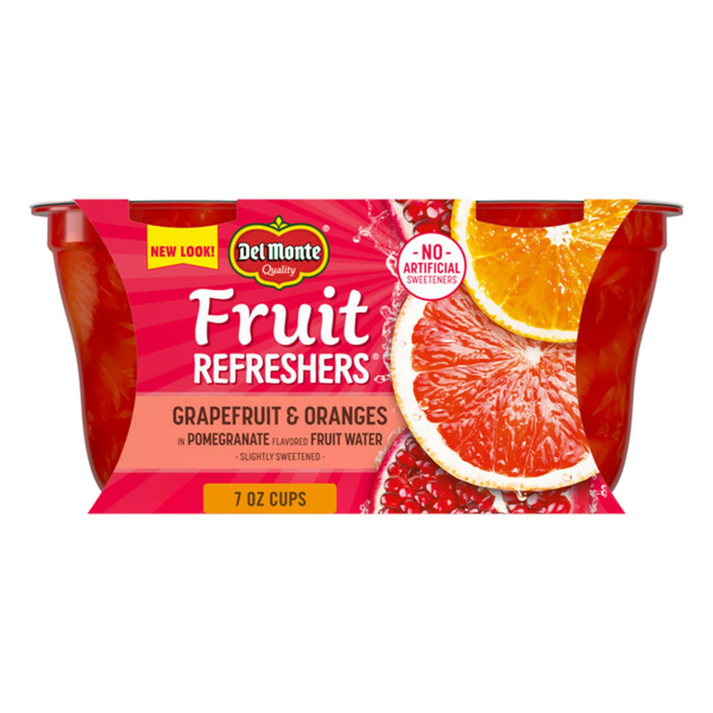 Fruit Refreshers Grapefruit & Oranges in Pomegranate Fruit Flavored Water Snack Cups 7oz