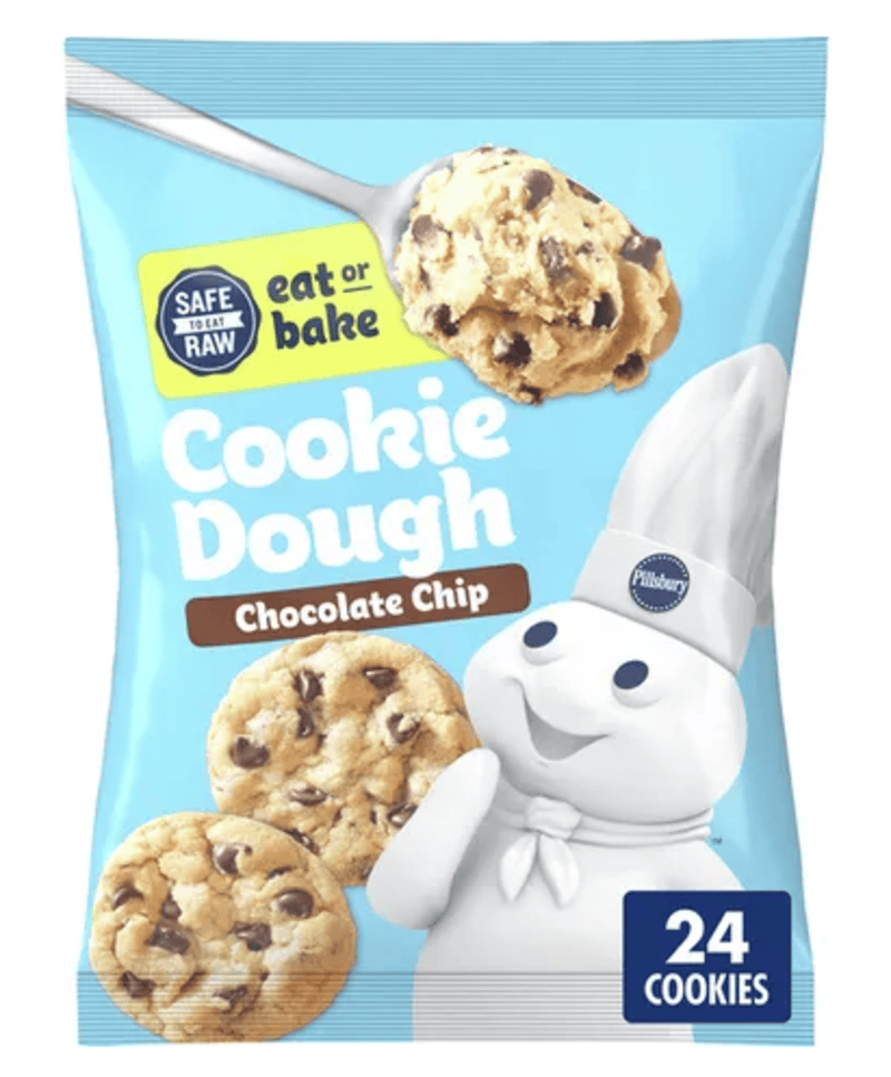 Pillsbury Ready to Bake Refrigerated Chocolate Chip Cookie Dough 24 Count