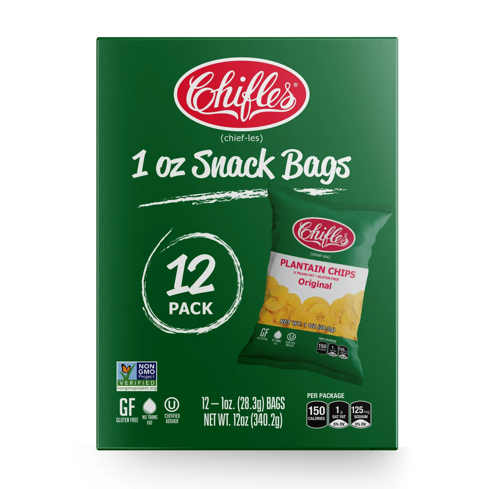 Chifles Plantain Chips - Original Snack Pack 12-1 oz packages