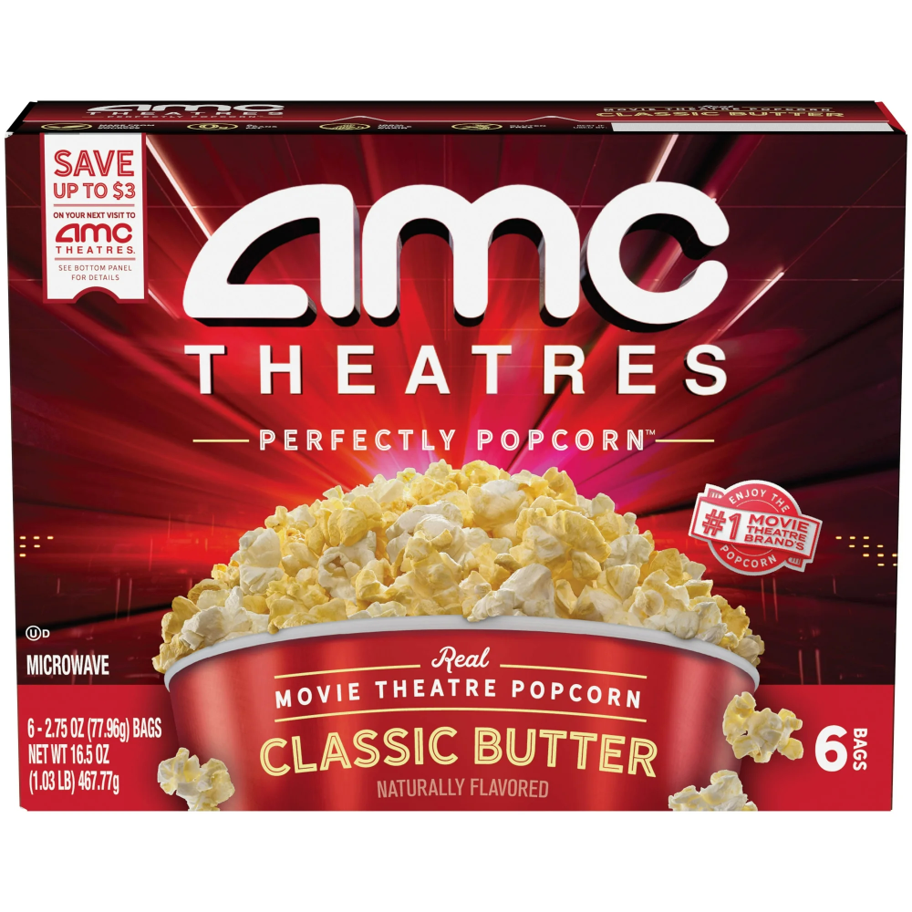 AMC Theatres Microwave Popcorn 6ct  Classic Butter