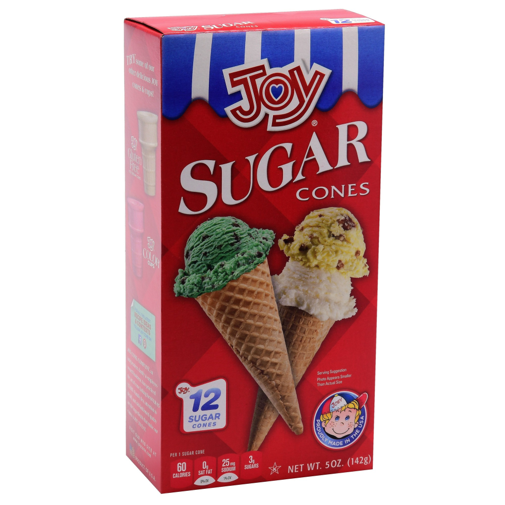 Joy Sugar Cones  5 Oz.  12 Count