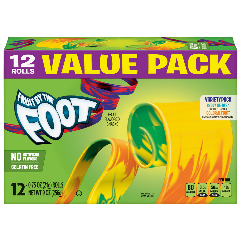Fruit by the Foot Fruit Snacks Variety Pack, 12 Count  9 Oz