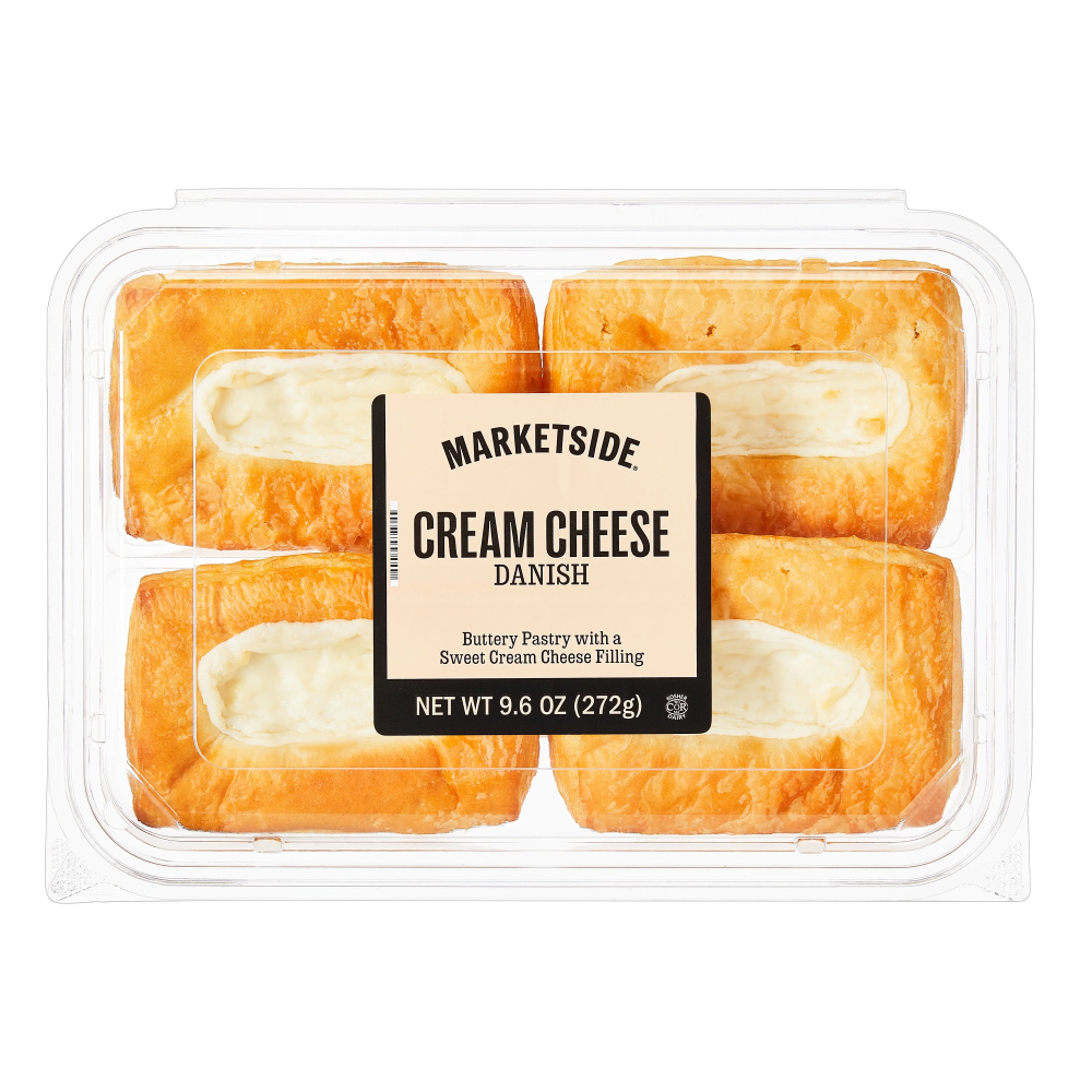 Marketside Cream Cheese Danish Baked Pastry 4 Count 9.6 Oz