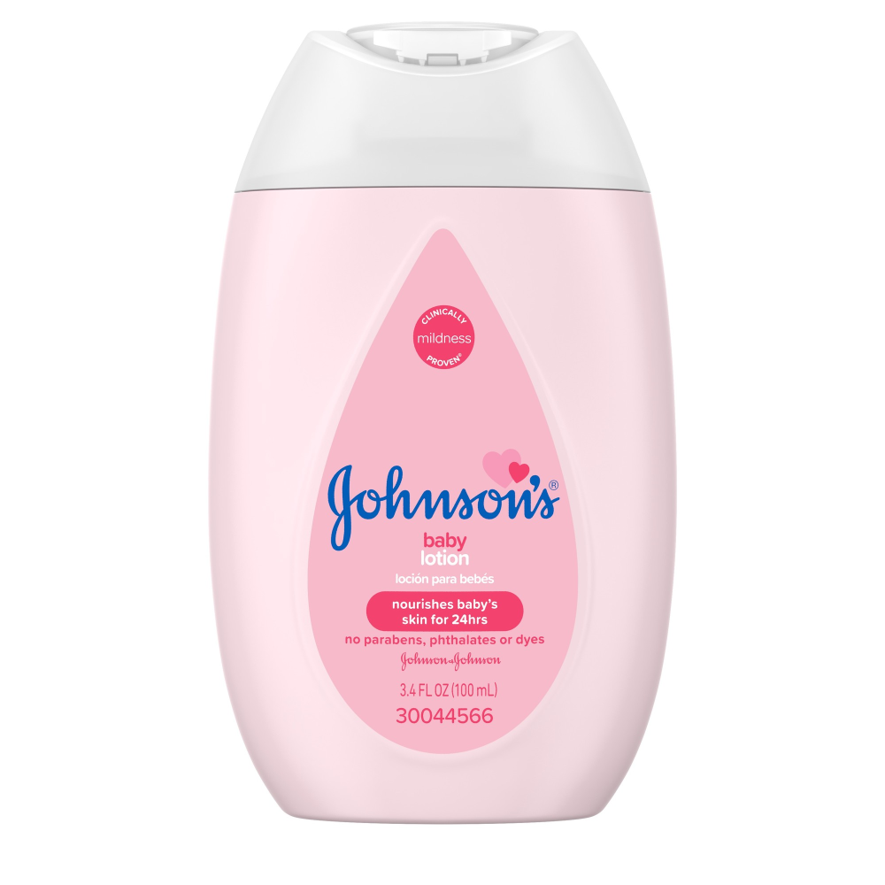 Johnson's Moisturizing Pink Baby Lotion with Coconut Oil, 3.4 Fl. Oz Travel Size