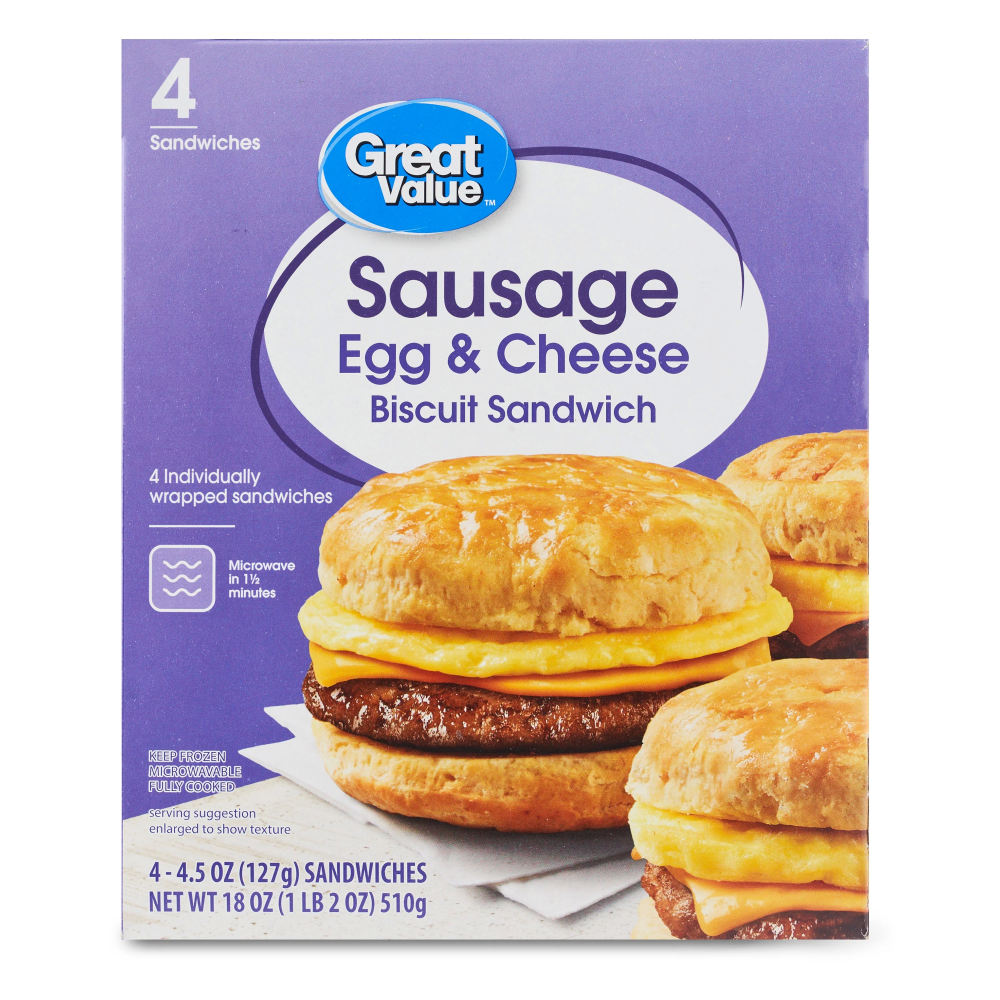 Store Brand Sausage Egg & Cheese Croissant Sandwiches, 4 Ct
