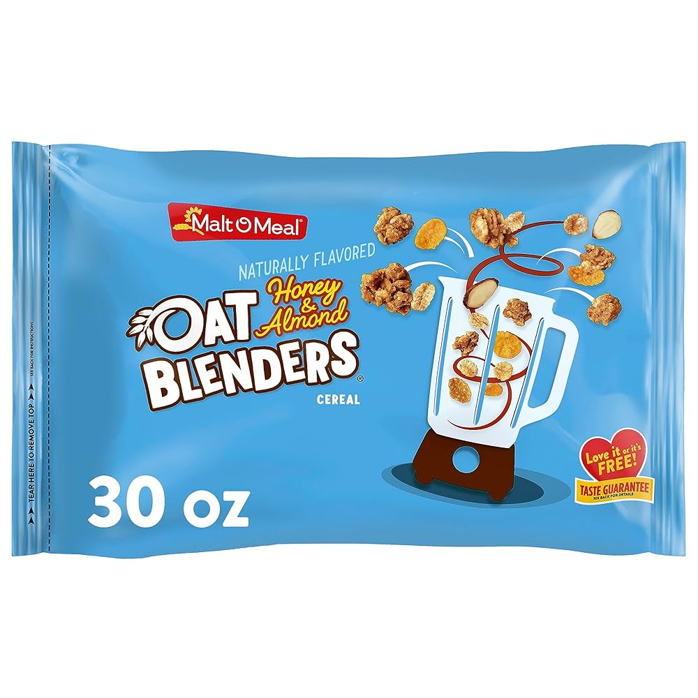 Malt-O-Meal Honey & Oat Blenders with Almonds Breakfast Cereal, 30oz Bag