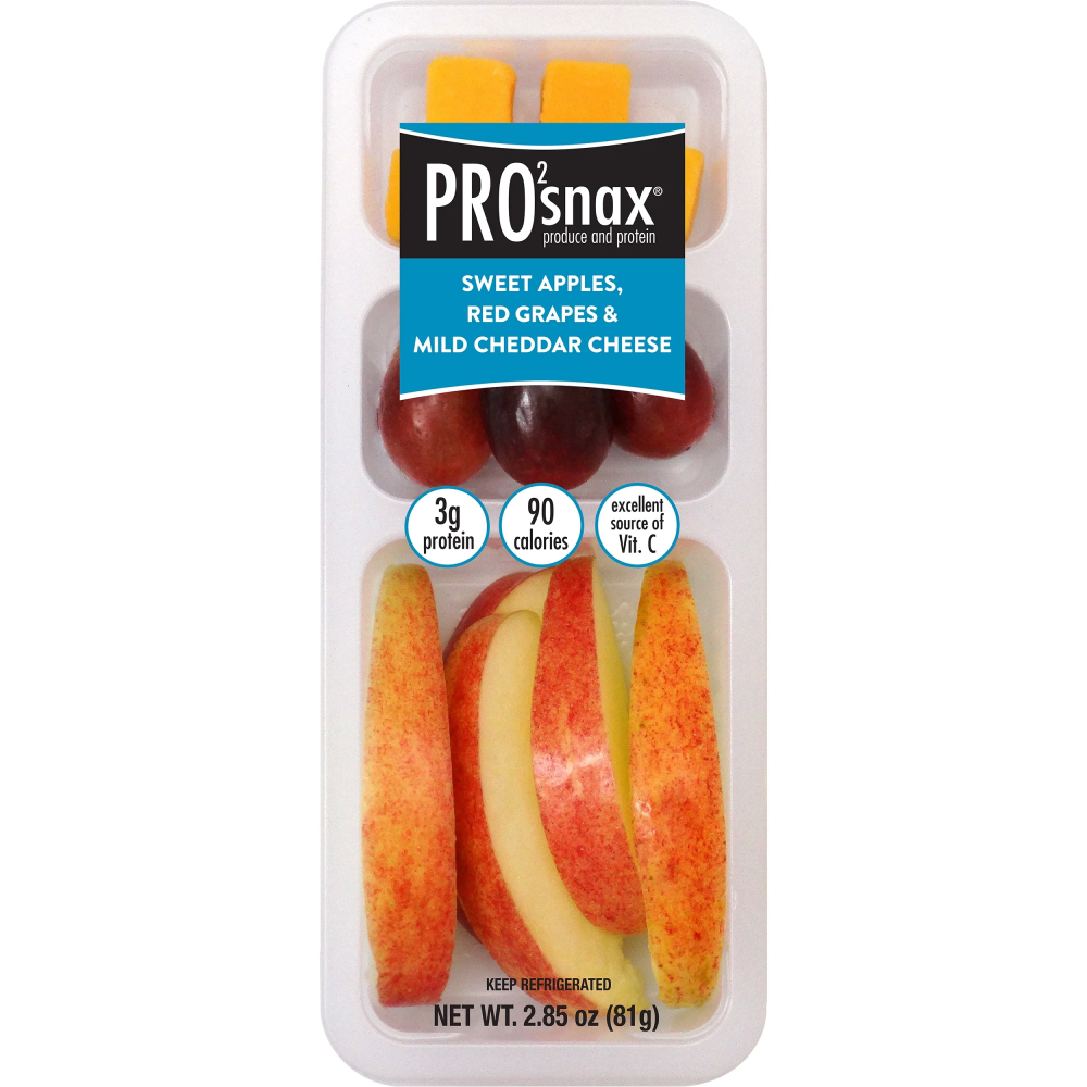 Pro2Snax Sweet Gala Apples with Red Grapes & Mild Cheddar Cheese Snack, 2.85 Oz