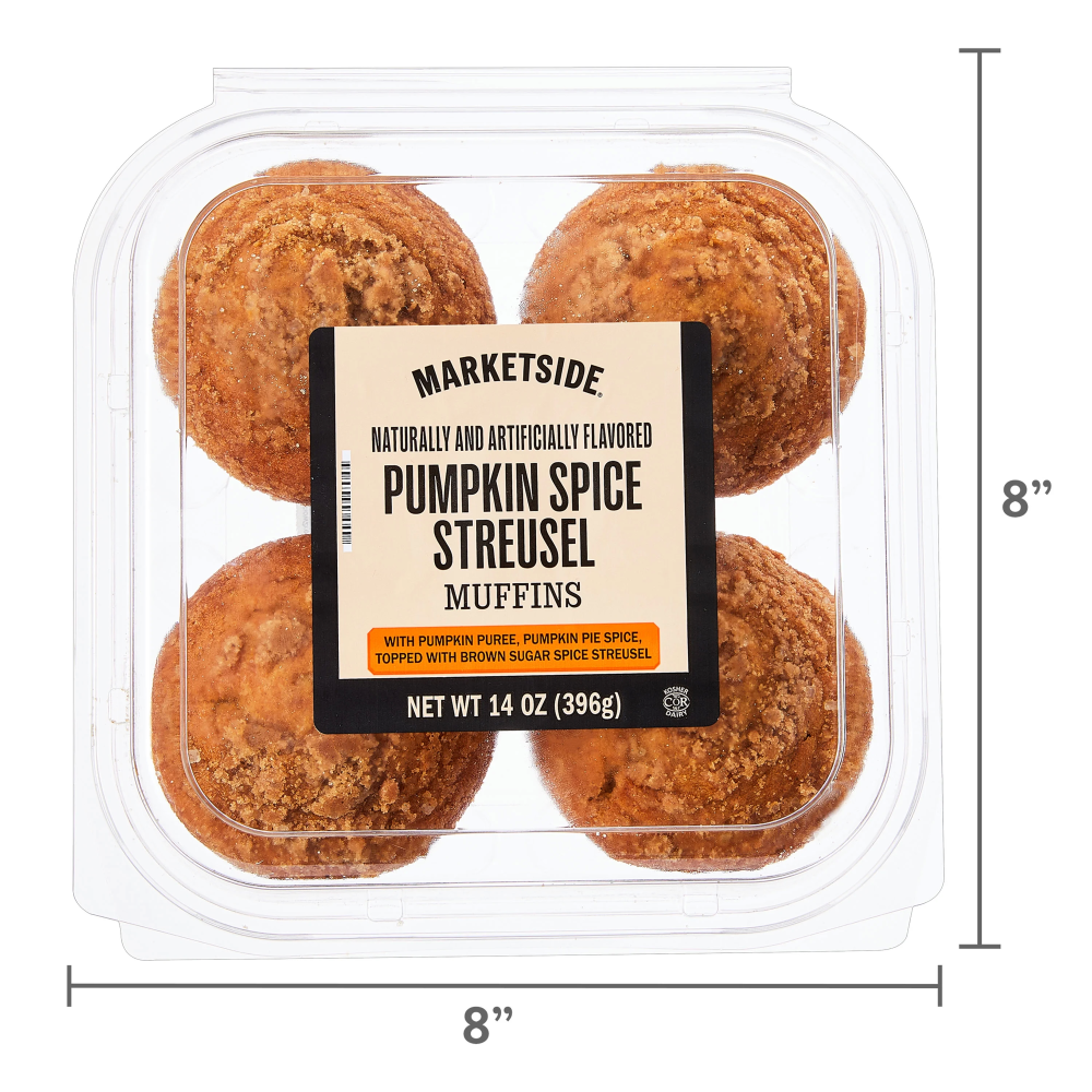 Marketside Pumpkin Spice Streusel Muffins, 4 Count (Seasonal)