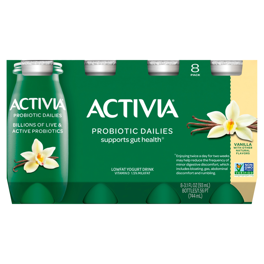 Activia Dailies Probiotic Vanilla Yogurt Drink 8 pack - 3.1 Oz
