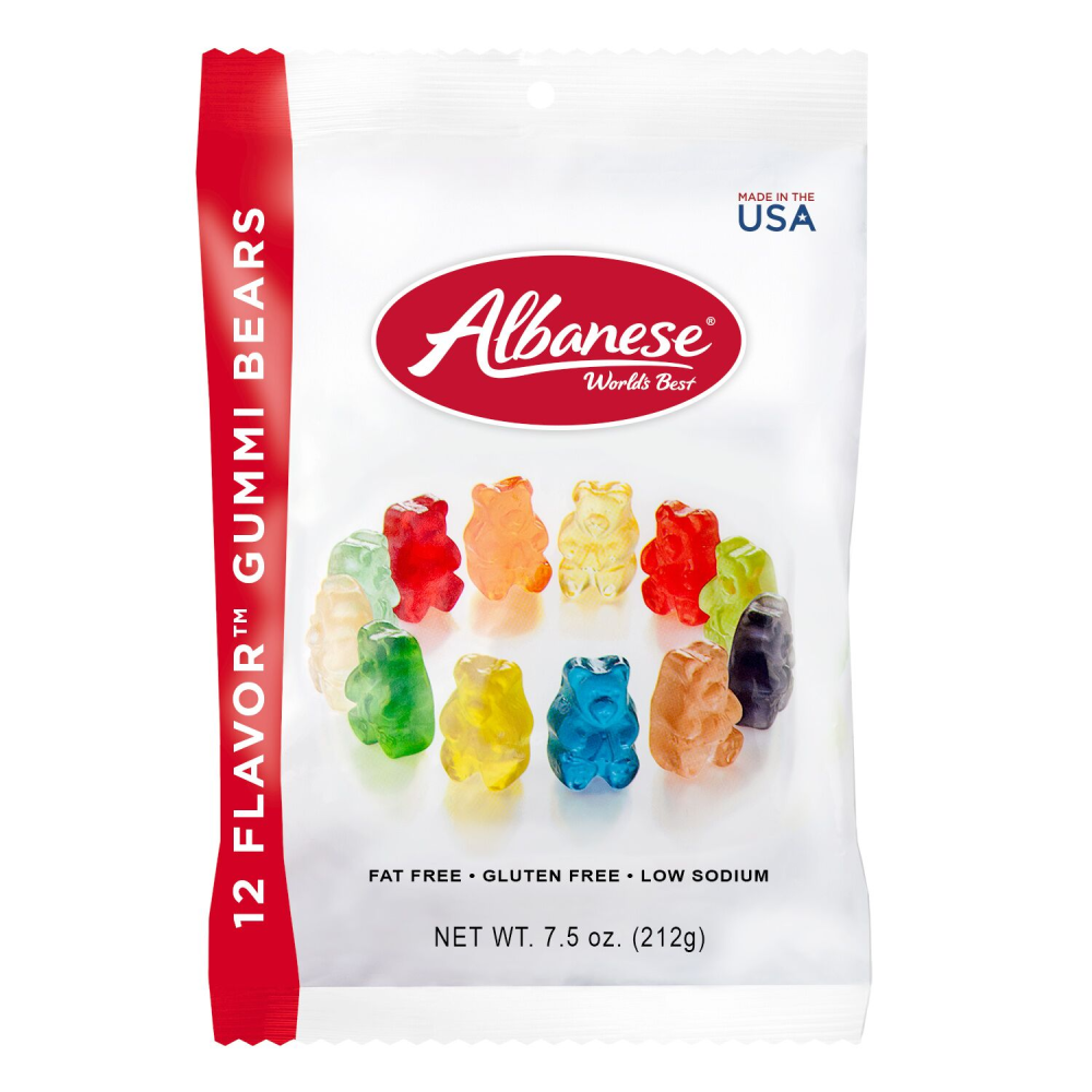 Albanese Gummy Bears, 7.5-Oz Bag, Assorted Flavors