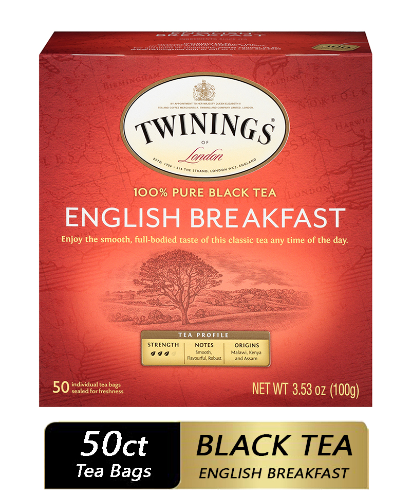 Twinings Classics Naturally English Breakfast Tea - 50ct Bags