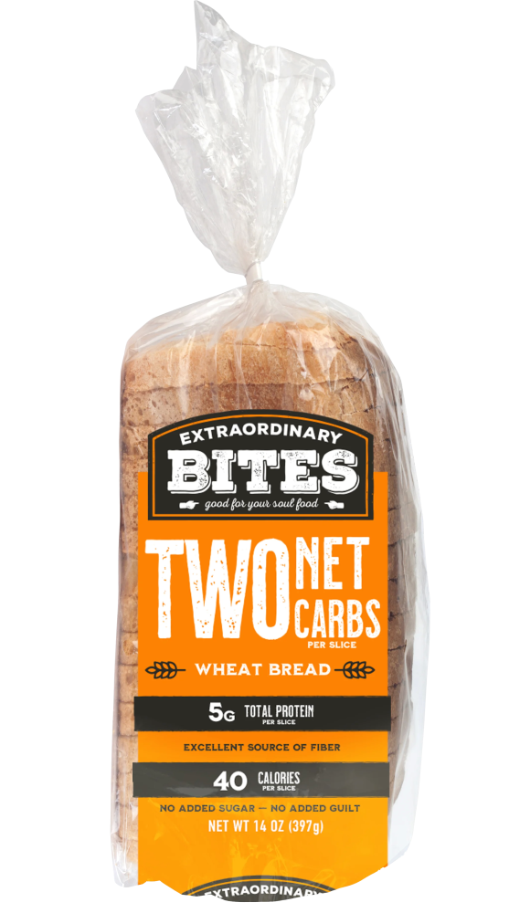 Extraordinary Bites Two Net Carbs Wheat Bread 14 Oz