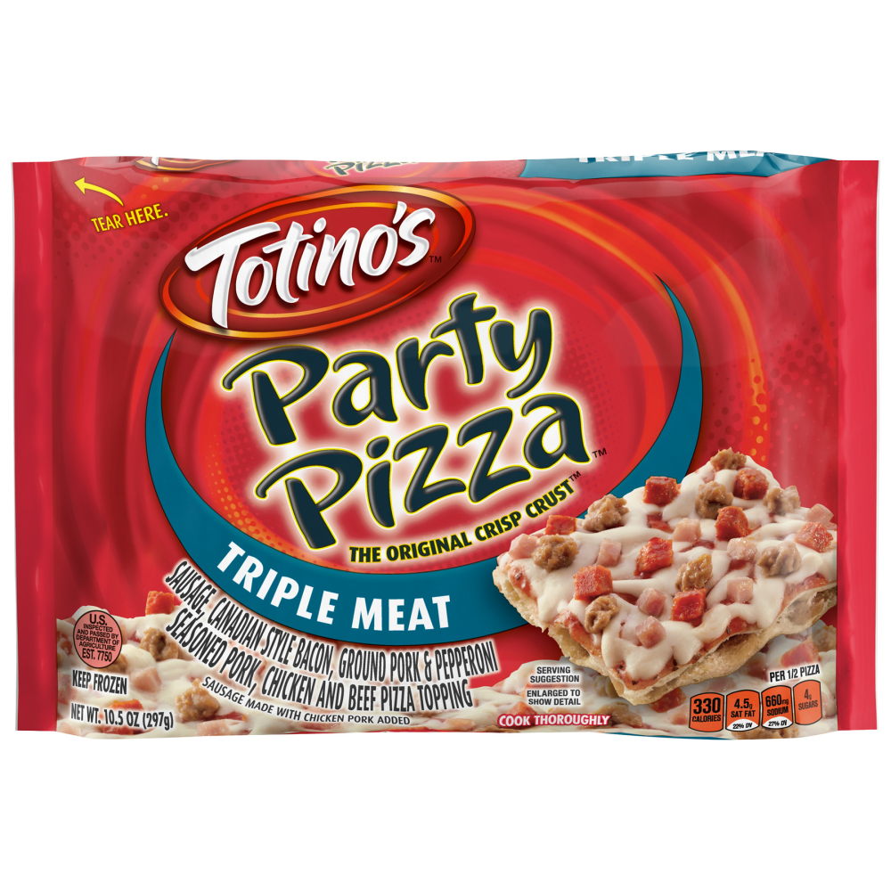 Totino's Triple Meat Party Pizza 10.5 Oz