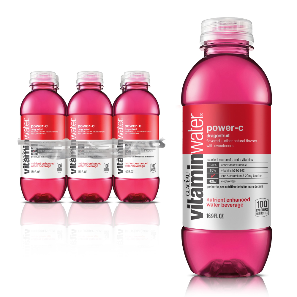 Glaceau Vitamin Water Power C Dragonfruit, 6-Pack 16.9 Oz