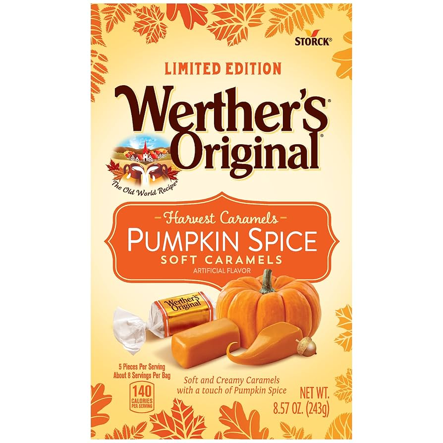 Werther's Originals, Harvest Caramels Pumpkin Spice Hard Candy, 8.57 Oz