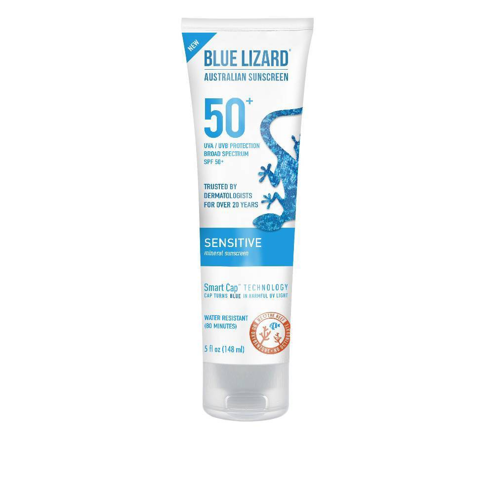 Blue Lizard Australian Sunscreen Sensitive Mineral Sunscreen Lotion - SPF 50+, 5 Fl Oz