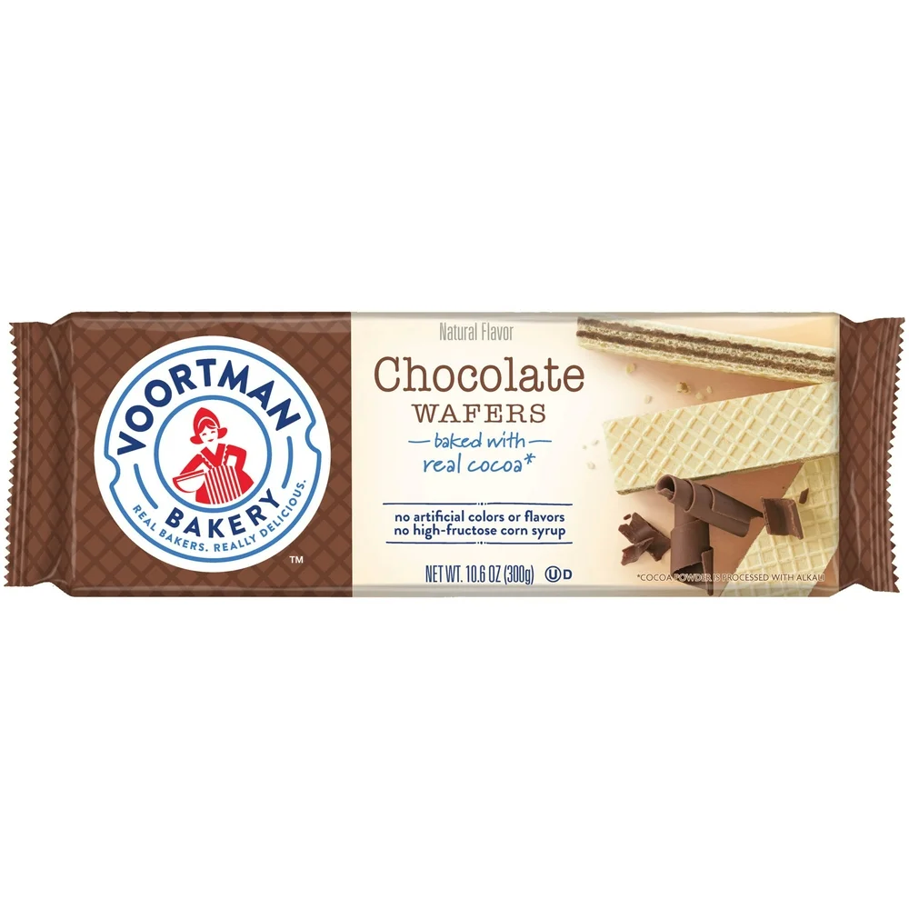Voortman Bakery Chocolate Wafer Cookies, 10.6 Oz 