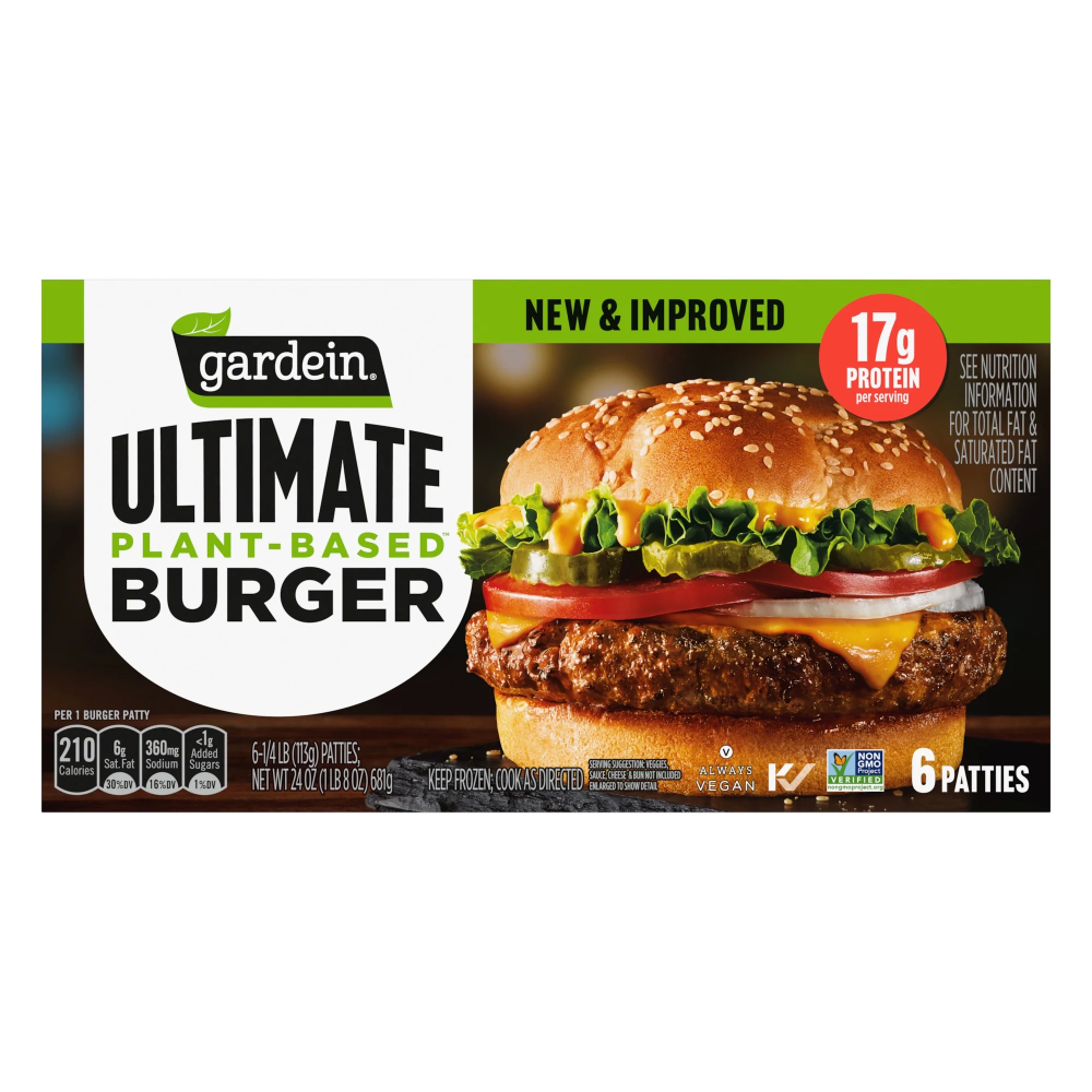 Gardein Ultimate Plant Based Burger Vegan 6 Patties
