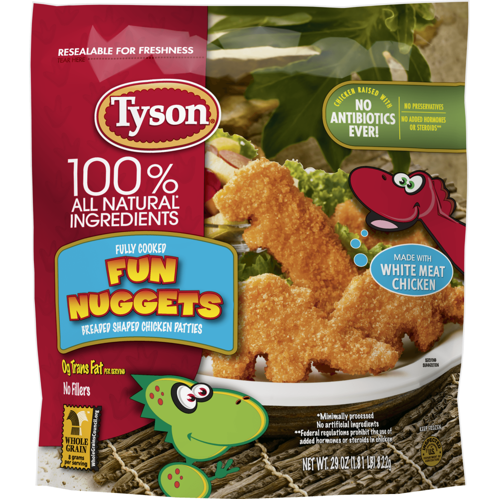 Tyson Dino Chicken Nuggets Breaded 29 Oz Bag