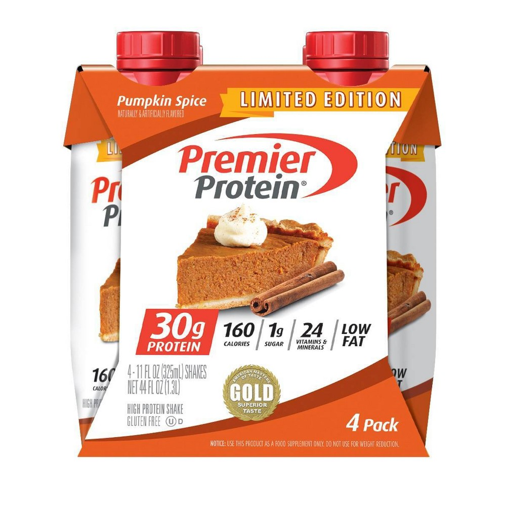 Premier Pumpkin Spice Protein Shake 4-11 Oz cartons Limited 