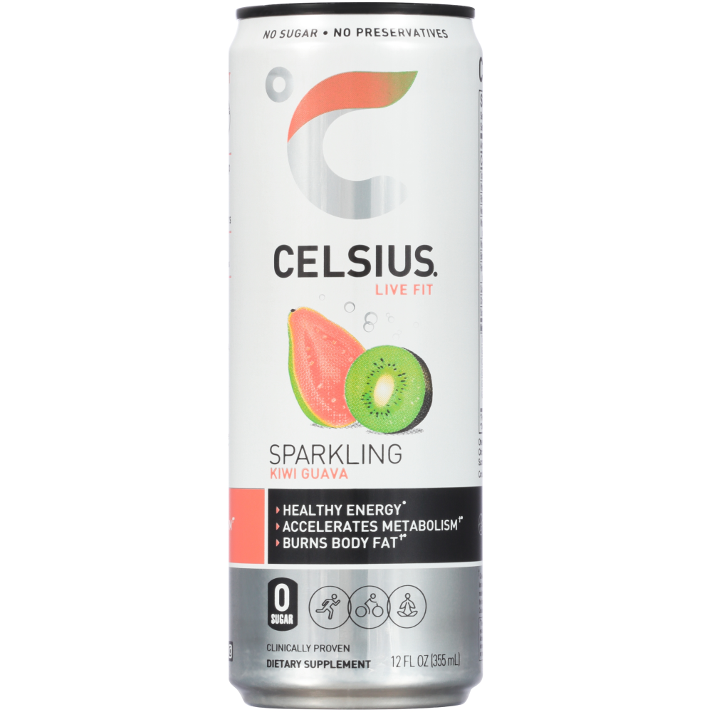 Celsius Sparkling Live Fit Kiwi Guava Energy Drink, 12 Fl Oz Can  