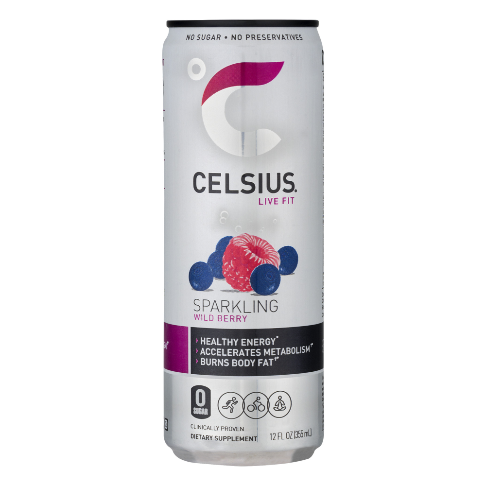 Celsius Live Fit Sparkling Wild Berry Energy Drink 12 Fl Oz Can 