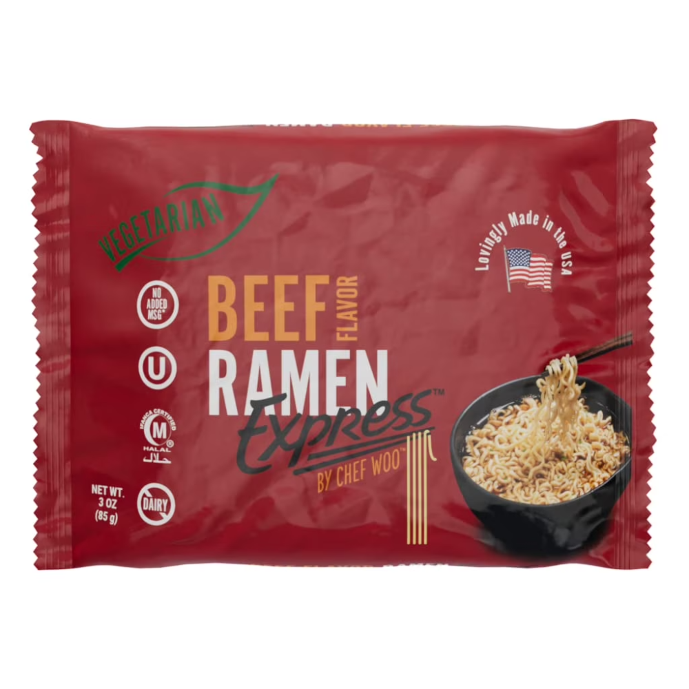 Beef Ramen Express Vegetarian 3 Oz Package