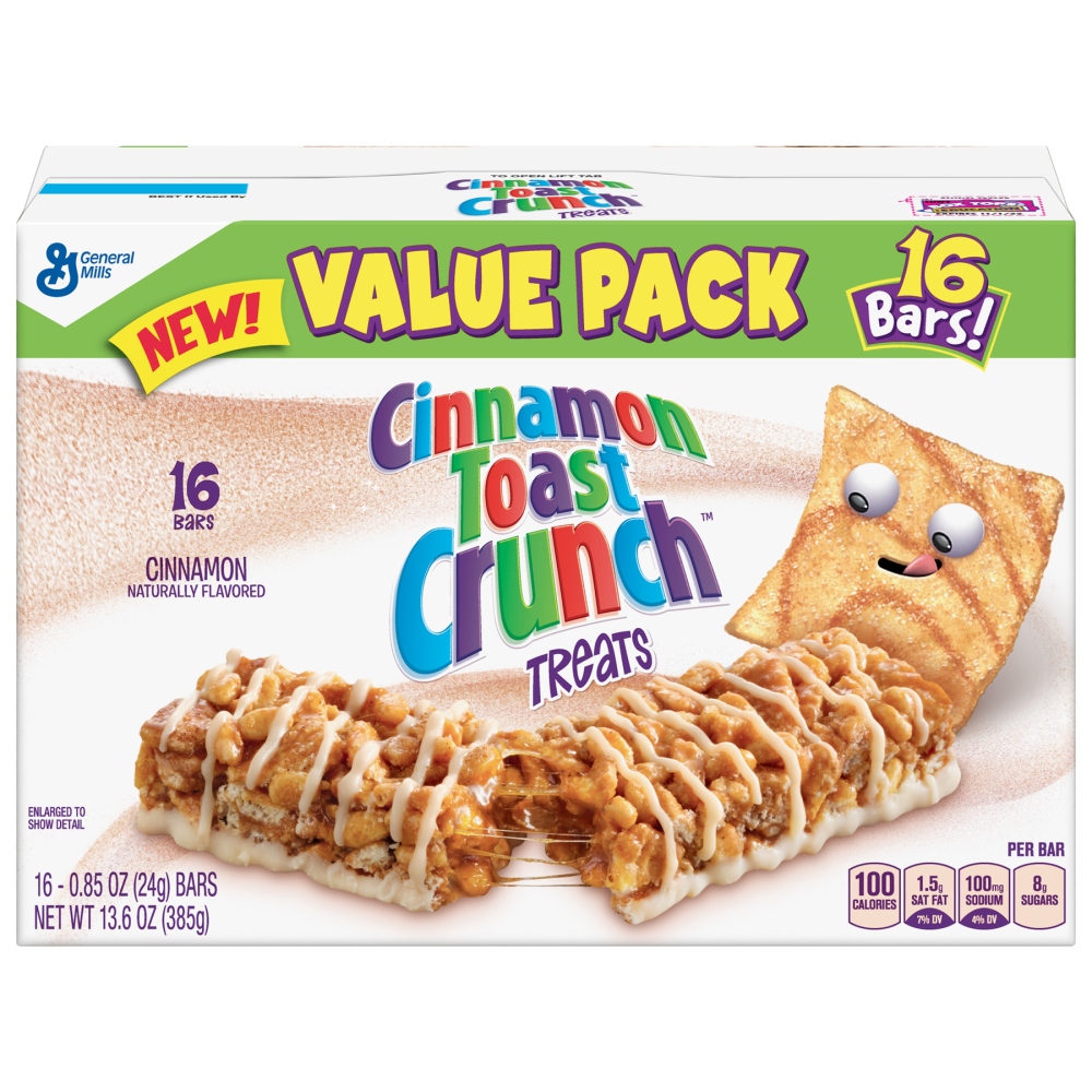 Cinnamon Toast Crunch Breakfast Cereal Treat Snack Bars, 16 Ct
